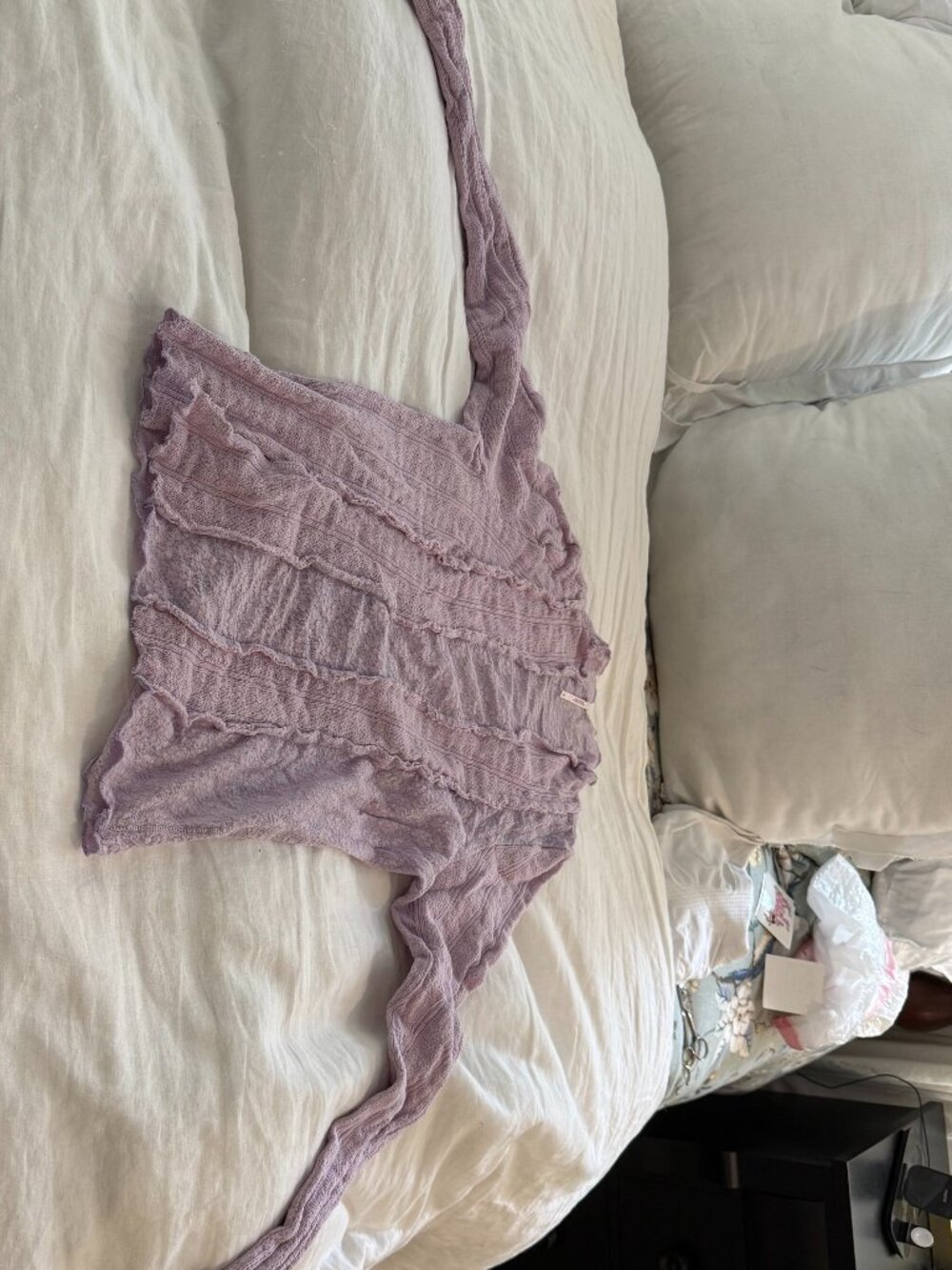 FREE PEOPLE LILAC LACE BLOUSE